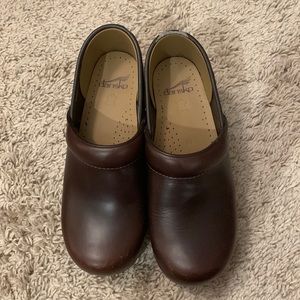 Chocolate Brown Leather Women’s Dansko Clogs